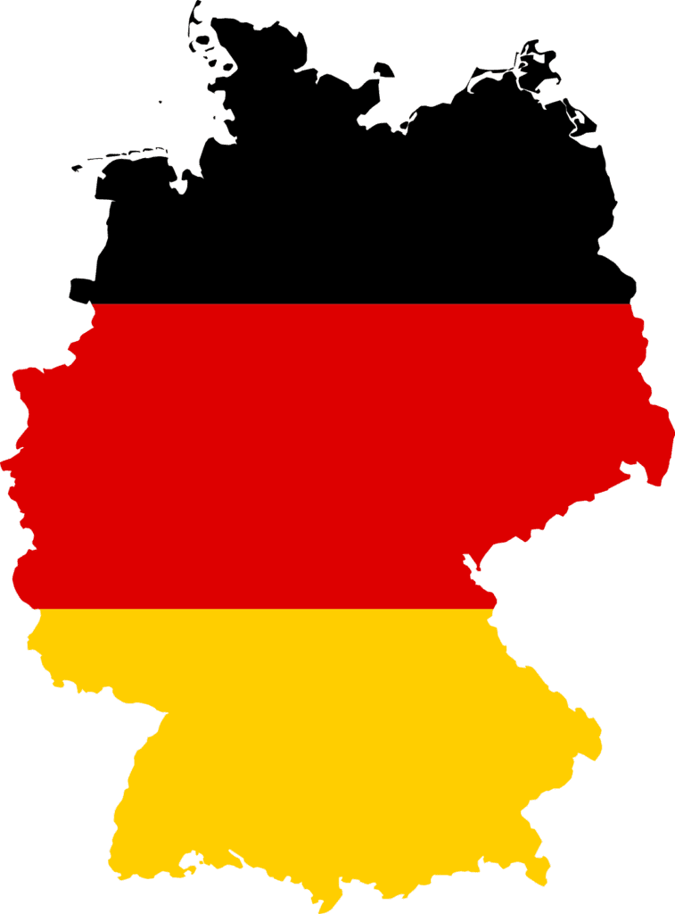 Flag-map of Germany