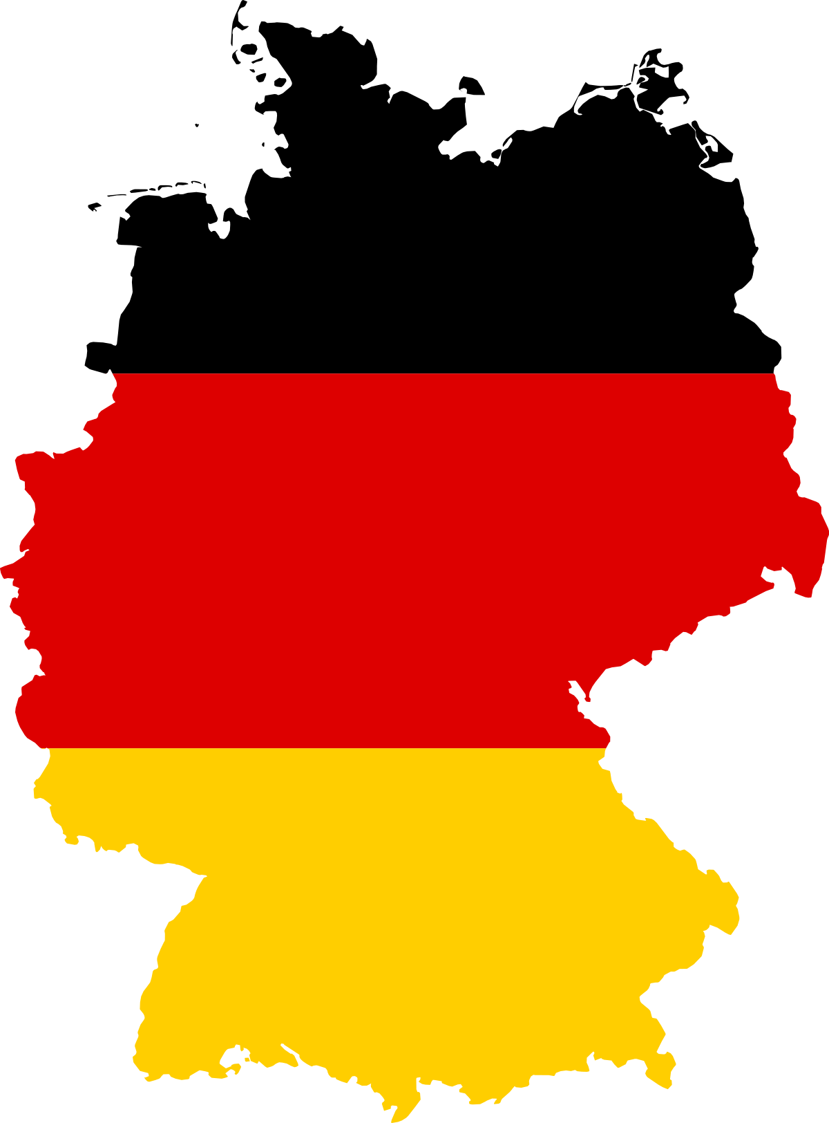 Flag-map of Germany