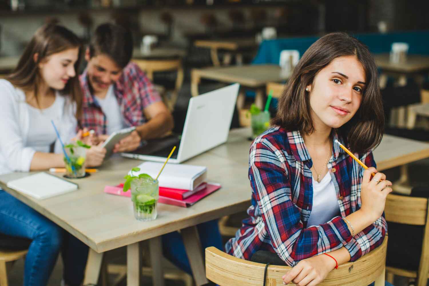 group study of students at german language institute