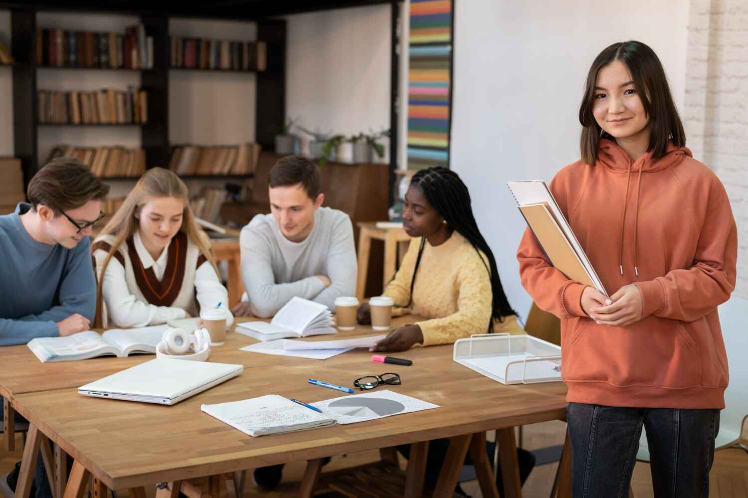 Students of nable posing