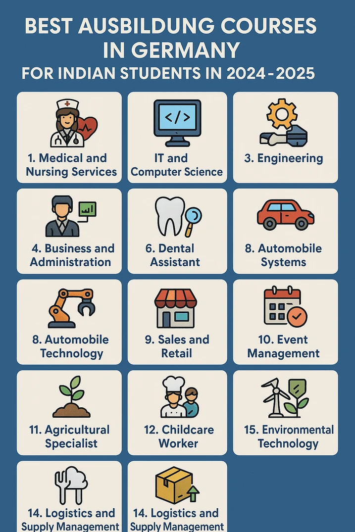 list of Ausbildung Courses in Germany