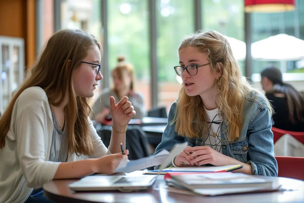 Students studying in German speaking countries