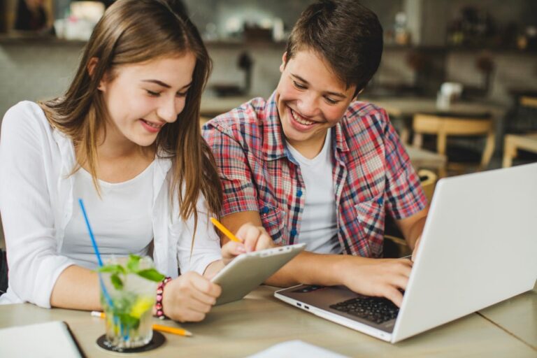Students learning German together at a German language institute in Kerala