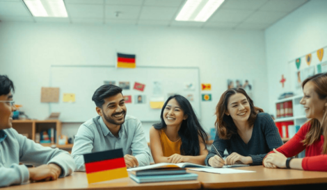 students learning German Listening Skills