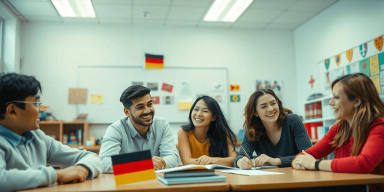 students learning German Listening Skills