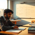 mbbs student sat in the library