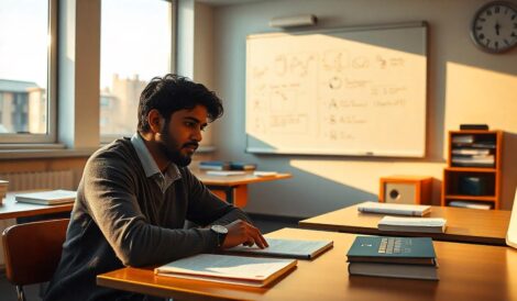 mbbs student sat in the library