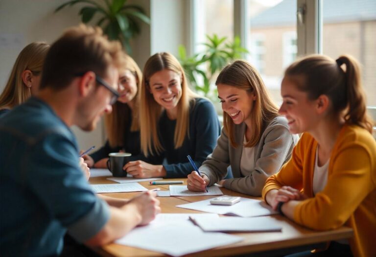 Students preparing for the best Ausbildung courses in Germany through German language training
