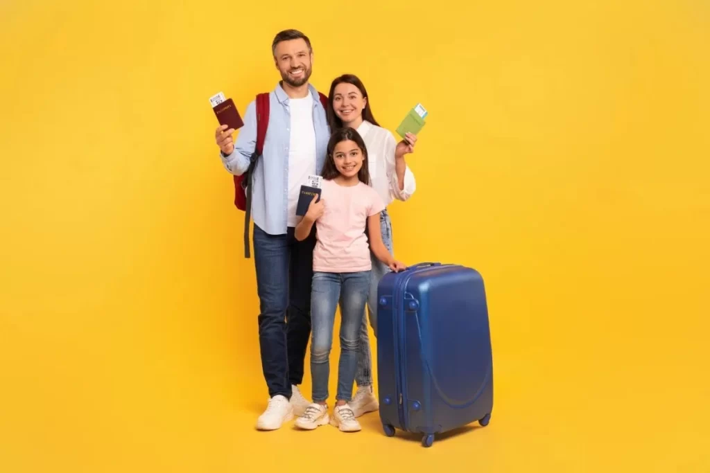 Young Couples Travelling to abroad with their kid