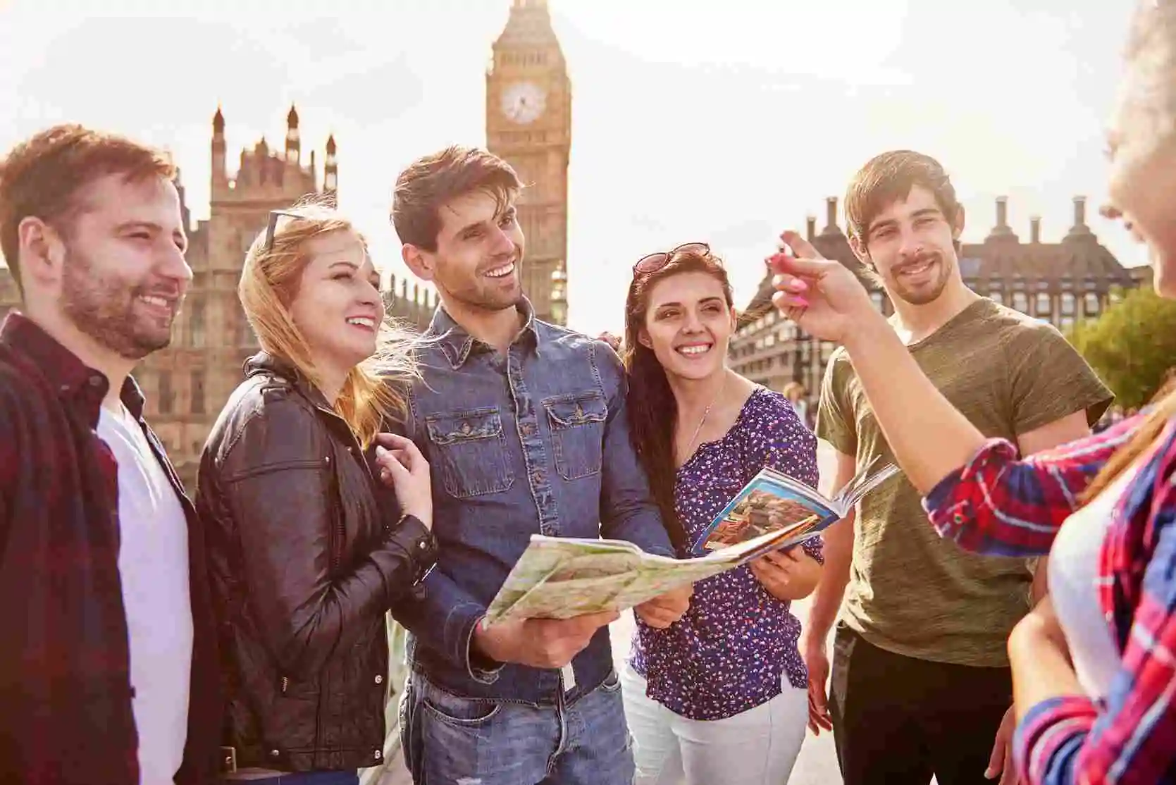 Group of international students going to german