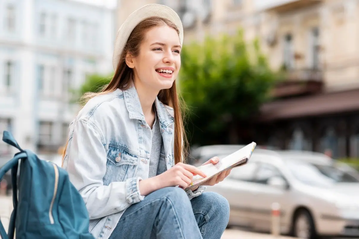 Student learning German outdoors – Best German Language Institute Near Kochi, Kerala